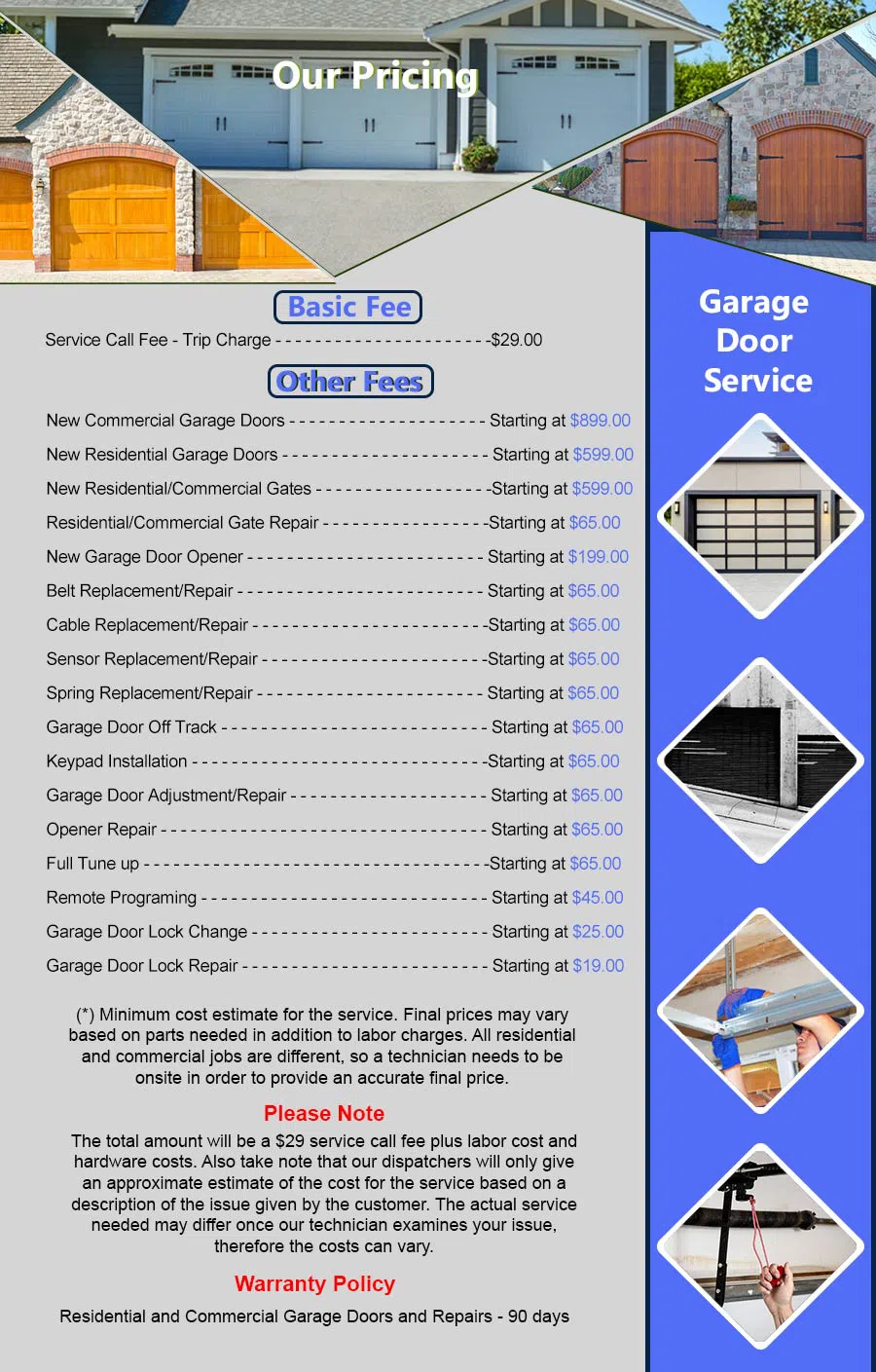 Metro Garage Door Service West Covina, CA 626-387-1126